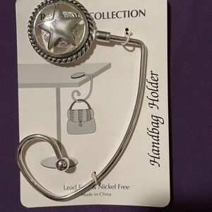Silver Star Handbag Holder